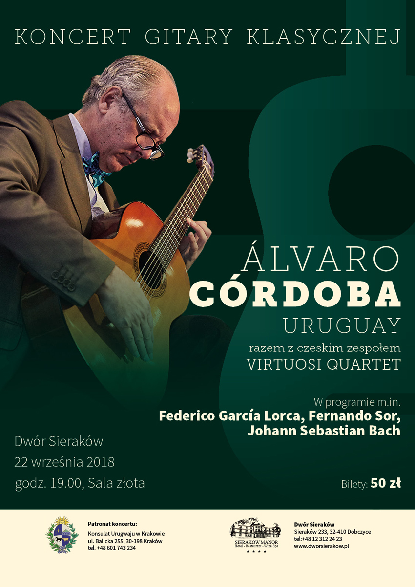 Koncert Gitary Klasycznej Alvaro Cordoba Urugwaj